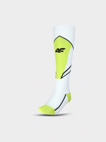 4F Ski-/ Snowboardsocken in Weiß/ Grün
