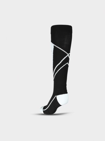 4F Ski-/ Snowboardsocken in Schwarz/ Weiß