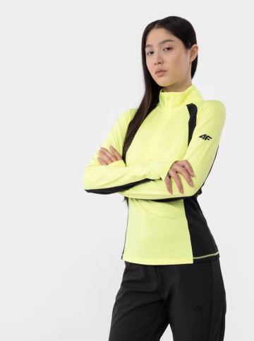 4F Podkoszulek termiczny w kolorze limonkowo-czarnym