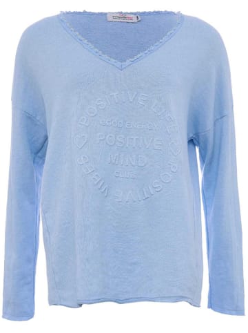 Zwillingsherz Bluza "Positive Mind" w kolorze niebieskim