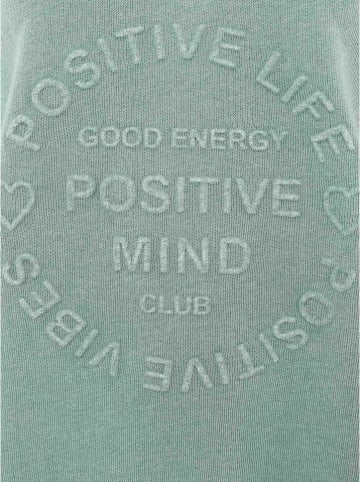 Zwillingsherz Sweatshirt "Positive Mind" in Grün