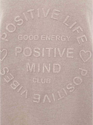 Zwillingsherz Sweatshirt "Positive Mind" taupe