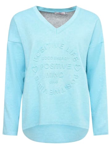 Zwillingsherz Sweatshirt "Positive Mind" in Hellblau