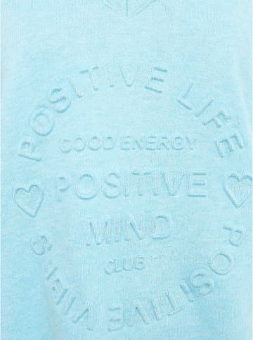 Zwillingsherz Sweatshirt "Positive Mind" in Hellblau