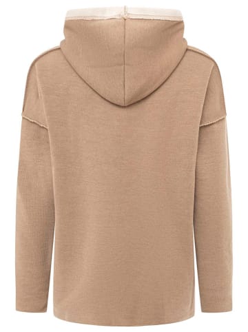 Zwillingsherz Hoodie "Positive Mind" in Hellbraun