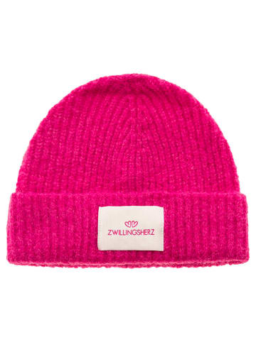Zwillingsherz Mütze in Pink