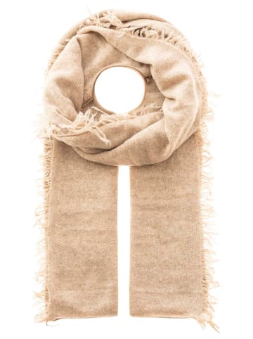 Zwillingsherz Kaschmir-Schal in Beige - (L)190 x (B)75 cm
