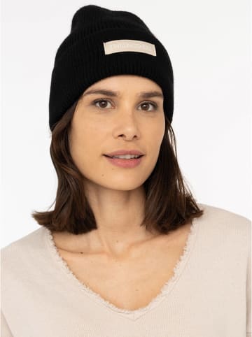 Zwillingsherz Mütze "Uni Patch" in Schwarz