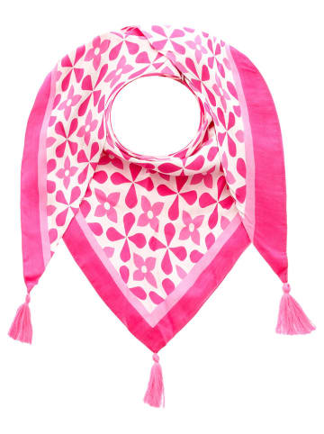 Zwillingsherz Driehoekige sjaal roze - (L)200 x (B)95 cm