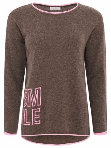 Zwillingsherz Pullover "Smile" in Braun