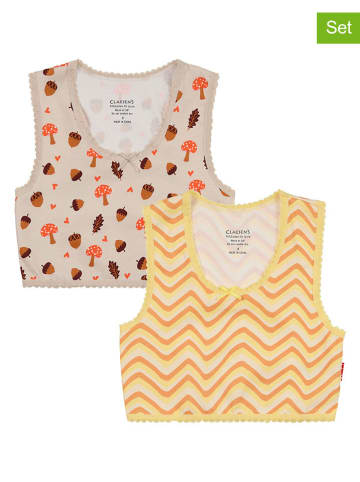 Claesens 2-delige set: sportbeha's meerkleurig