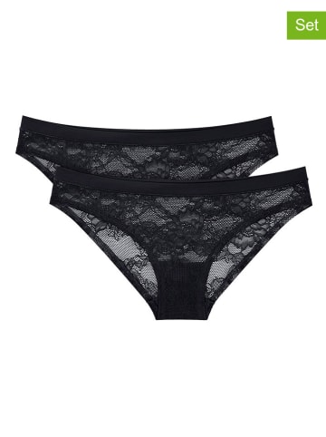 Triumph 2er-Set: Slips "Smart Deco Brazilian" in Schwarz
