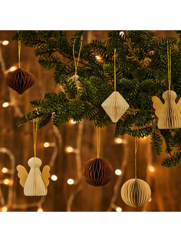 BELLA MAISON 9tlg. Weihnachtsornamente-Set in Braun/ Beige - Ø 6 cm