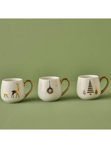 BELLA MAISON Jumbotasse in Weiß/ Gold - 375 ml