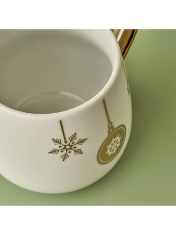 BELLA MAISON Jumbotasse "Frost" in Weiß/ Gold - 375 ml