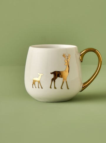 BELLA MAISON Jumbotasse in Weiß/ Gold - 375 ml