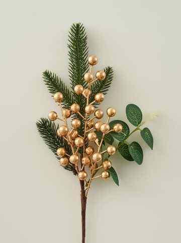 BELLA MAISON Kunstpflanze in Grün/ Gold - (H)38 cm