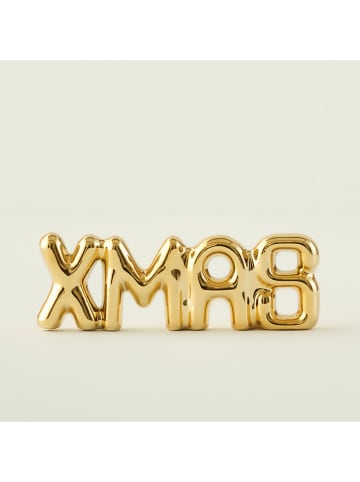 BELLA MAISON Dekoobjekt "Xmas" in Gold - (B)18 x (H)6 x (T)2 cm