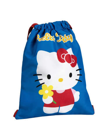 Hello Kitty Worek sportowy "Hello Kitty" w kolorze niebieskim - 27 x 33 cm