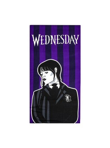 Wednesday Strandtuch "Wednesday" in Lila/ Schwarz