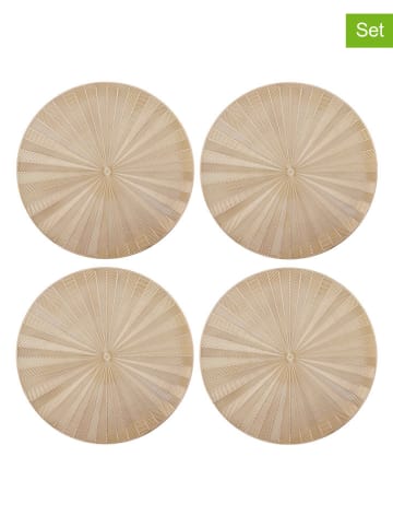 Mikasa 4er-Set: Tischsets in Gold - Ø 38 cm