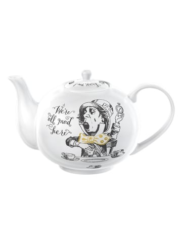 Mikasa Teekanne ''Alice In Wonderland'' in Weiß/ Schwarz - 1,1 l
