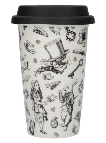 Mikasa Kaffeebecher ''Alice In Wonderland'' in Weiß/ Schwarz - 350 ml