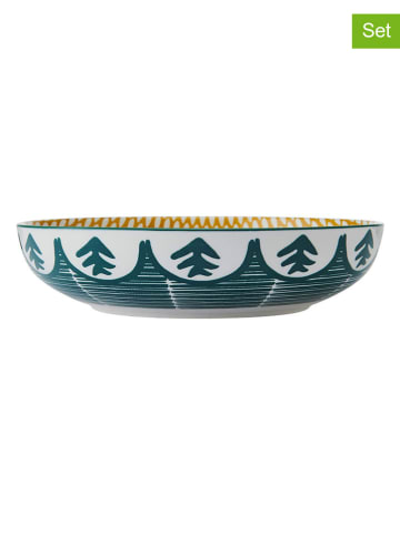 Mikasa Miski (2 szt.) w kolorze żółto-ciemnozielonym do makaronu - wys. 5 x Ø 21 cm