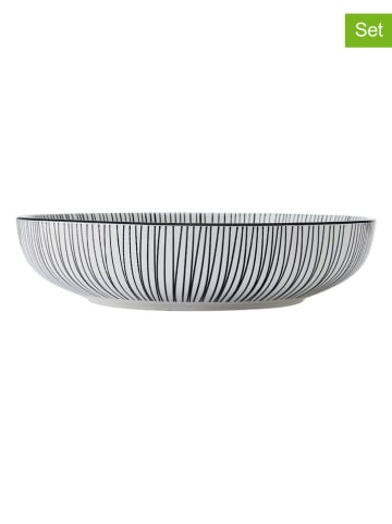 Mikasa 2er-Set: Pastaschalen in Weiß/ Schwarz - (H)5 x Ø 21 cm