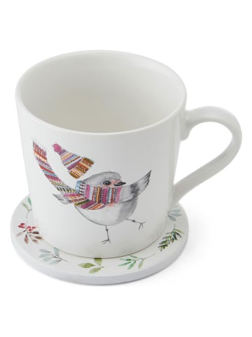 Mikasa Jumbotasse ''Robin'' in Weiß/ Bunt - 380 ml