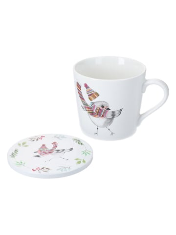 Mikasa Jumbotasse ''Robin'' in Weiß/ Bunt - 380 ml