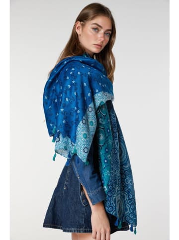 Lucky Bees Szal w kolorze niebieskim - 180 x 50 cm