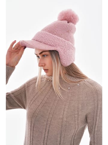 Lucky Bees Czapka w kolorze jasnoróżowym