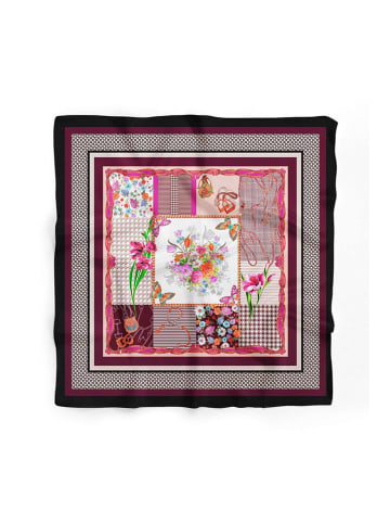 Lucky Bees Tuch in Rosa/ Lila - (L)55 x (B)55 cm