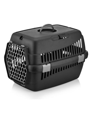 Paws&Whiskers Transportbox voor dieren zwart - (B)49 x (H)35 x (D)32,5 cm