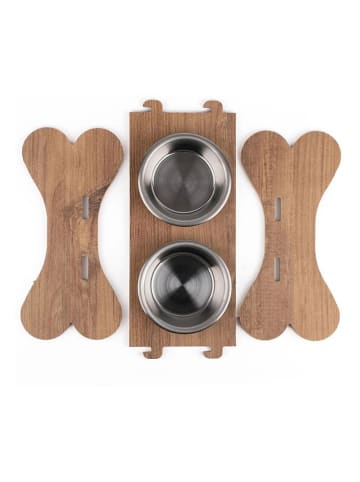 Paws&Whiskers 3tlg. Napfset in Hellbraun - (B)42 x (H)6 x (T)23 cm