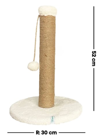 Paws&Whiskers Drapak w kolorze beżowym - wys. 52 x Ø 30 cm