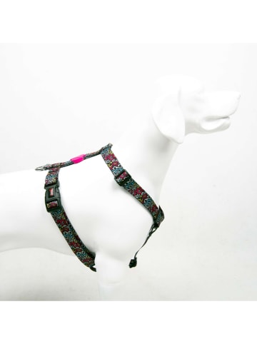 Paws&Whiskers Szelki "Graffitti" w kolorze czarnym ze wzorem dla psa