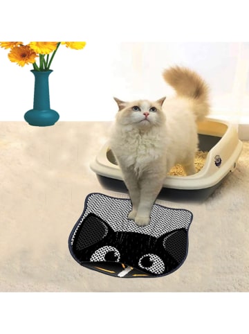 Paws&Whiskers Mata w kolorze czarno-szarym pod kuwetę - 50 x 40 cm