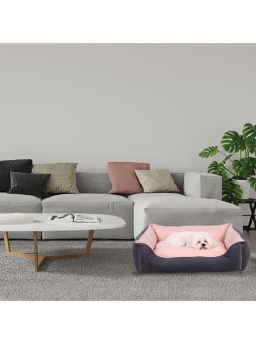 Paws&Whiskers Tierbett ''Lucy'' in Grau/ Rosa