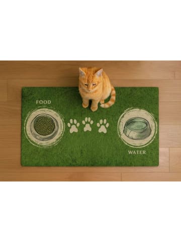 Paws&Whiskers Voerbakmat groen - (L)40 x (B)70 cm