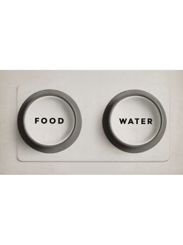 Paws&Whiskers Podkładka w kolorze biało-czarnym pod miski - 40 x 70 cm