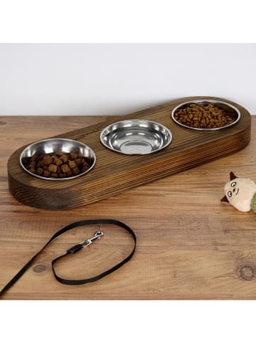 Paws&Whiskers Voerbak vurenkleurig - (B)48 x (H)3 x (D)17 cm