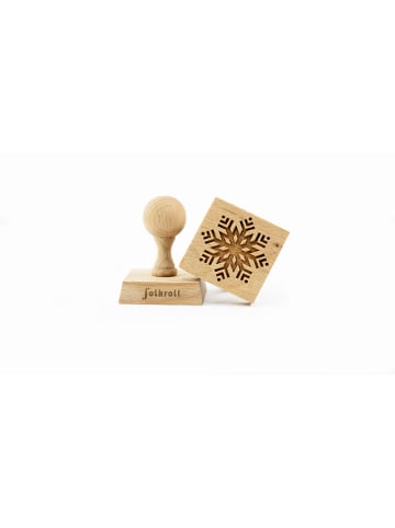 FOLKROLL Teigstempel "Snowflake" in Natur