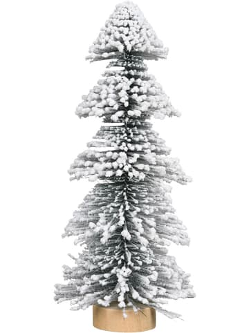 POSIWIO Figurka dekoracyjna "Tree" w kolorze zielono-białym - 17 x 40 cm