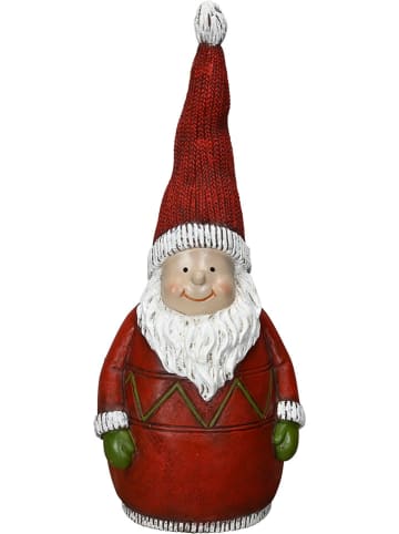 POSIWIO Figurka "Santa Claus" w kolorze czerwonym na płot - 11 x 25 cm