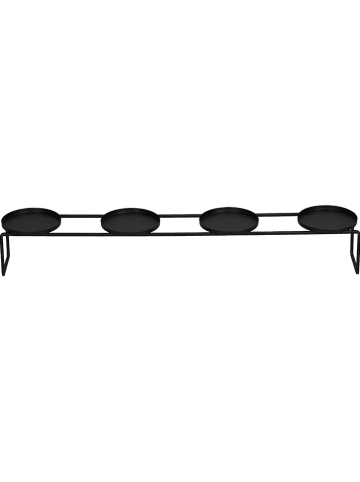 POSIWIO Kerzenhalter in Schwarz - (B)60 x (H)9 x (T)10 cm
