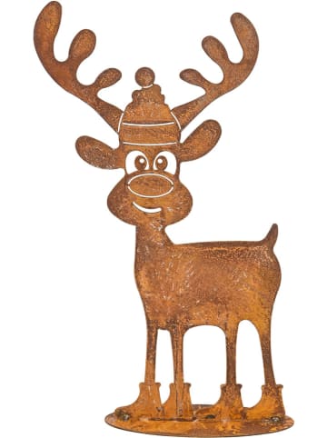 POSIWIO Dekoracja "Moose Horst" w kolorze jasnobrązowym - 21 x 40 cm