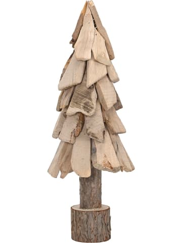 POSIWIO Figurka dekoracyjna "Fir Tree" w kolorze jasnobrązowym - wys. 41 x Ø 14 cm