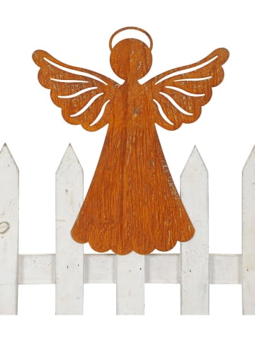 POSIWIO Figurka "Angel" w kolorze brązowym na płot - 20 x 24,5 x 5 cm